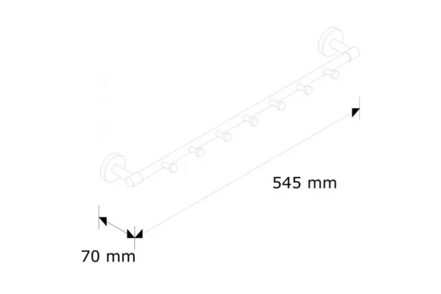 DRĄŻEK Z 7 ZAWIESZKAMI długość 500 mm Merida MHW04