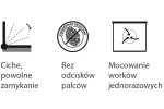 KOSZ PEDAŁOWY TOP SILENT LUNA, POJEMNOŚĆ 12 L, METALOWY, BIAŁY MERIDA KIB420