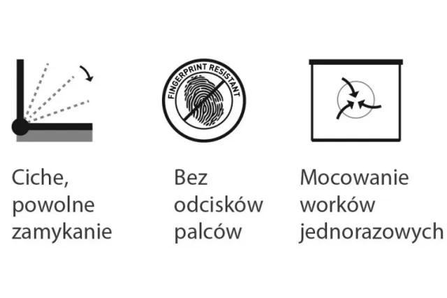 KOSZ PEDAŁOWY TOP SILENT LUNA, POJEMNOŚĆ 5 L, STAL MATOWA MERIDA KIM418