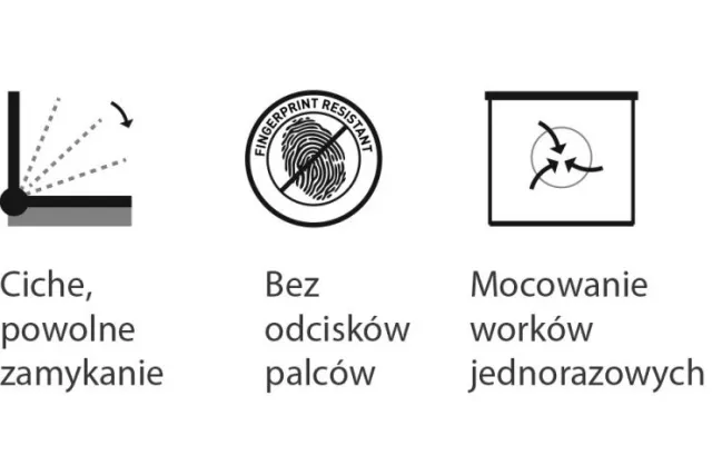 KOSZ PEDAŁOWY TOP SILENT LUNA, POJEMNOŚĆ 12 L, STAL MATOWA MERIDA KIM420