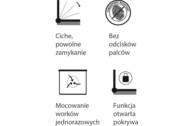 KOSZ PEDAŁOWY TOP SILENT LUNA, POJEMNOŚĆ 30 L, STAL MATOWA MERIDA KIM422