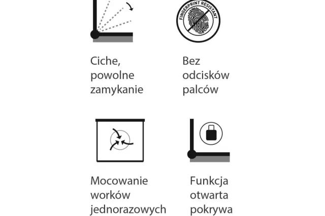 KOSZ PROSTOKĄTNY CUBE, POJEMNOŚĆ 50 L, STAL MATOWA Merida KIM425