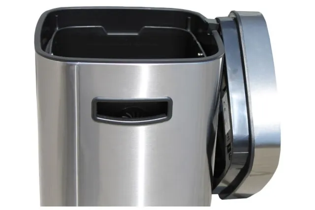 KOSZ AUTOMATYCZNY SENSOR, BEZDOTYKOWY, KWADRATOWY, STAL MATOWA 12 L MERIDA KIM503