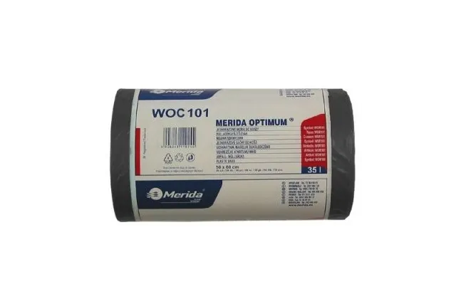 Jednorazowe worki na śmieci Merida Optimum, pojemność 35 l, czarne Merida WOC101