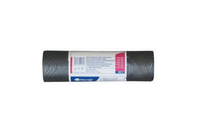 Worki na śmieci Hygienic, pojemność 120 l, czarne, ROLKA 10 SZT. W40T