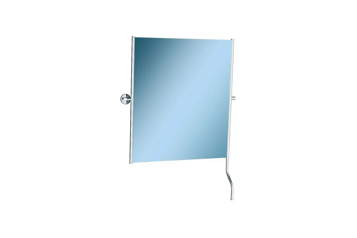 Lustro uchylne w oprawie chromowanej na metalowym stelażu Merida LU10B, wymiary 60 cm x 50 cm
