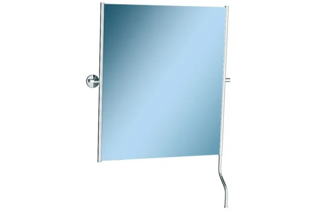 Lustro uchylne w oprawie chromowanej na metalowym stelażu Merida LU10B, wymiary 60 cm x 50 cm