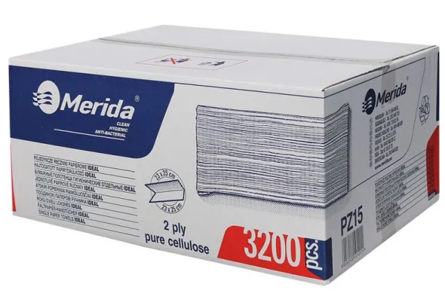 Pojedyncze ręczniki papierowe MERIDA TOP, karton 3 200 szt. PZ15