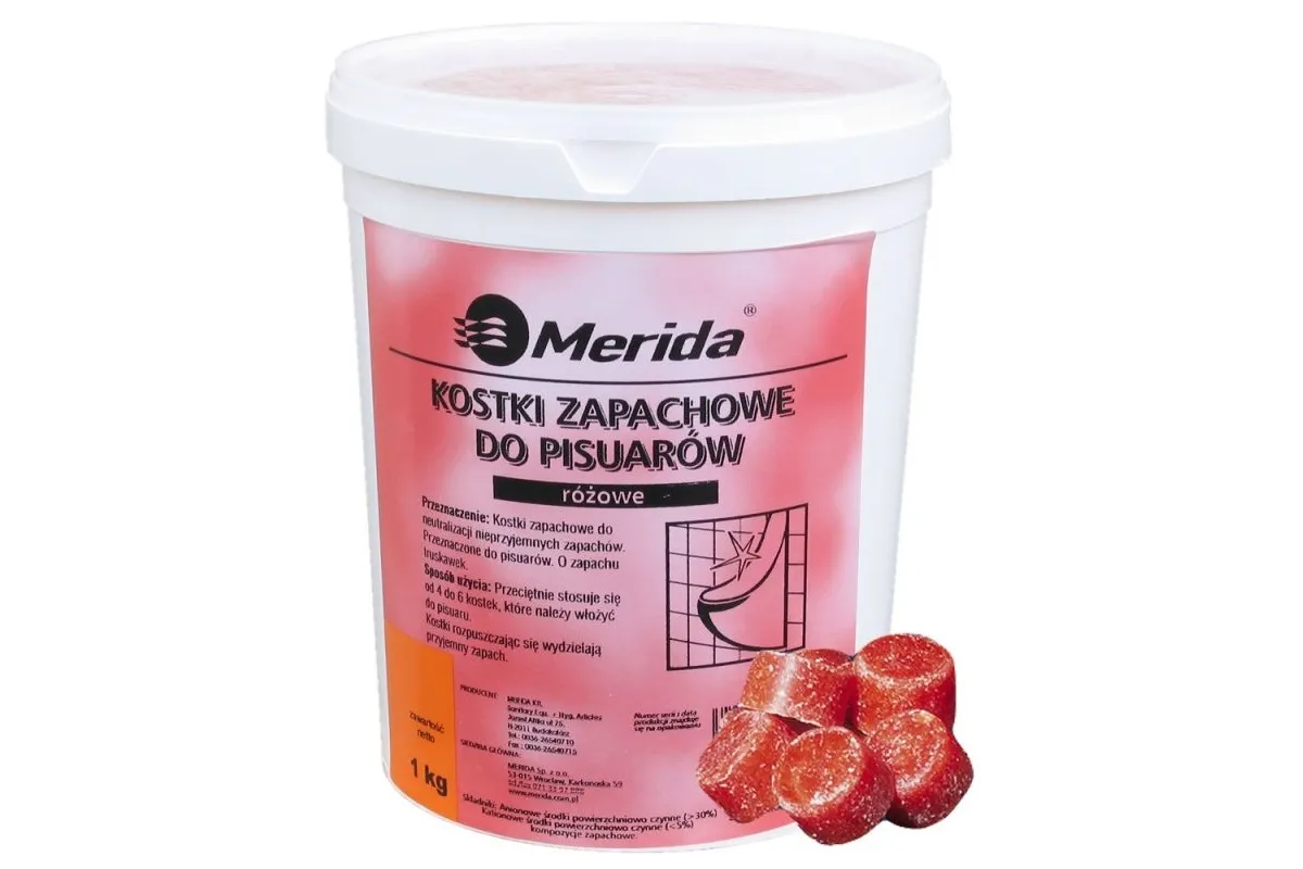 Kostki zapachowe do pisuarów, opakowanie 1kg, średnio 35 szt. kolor czerwony KZ14