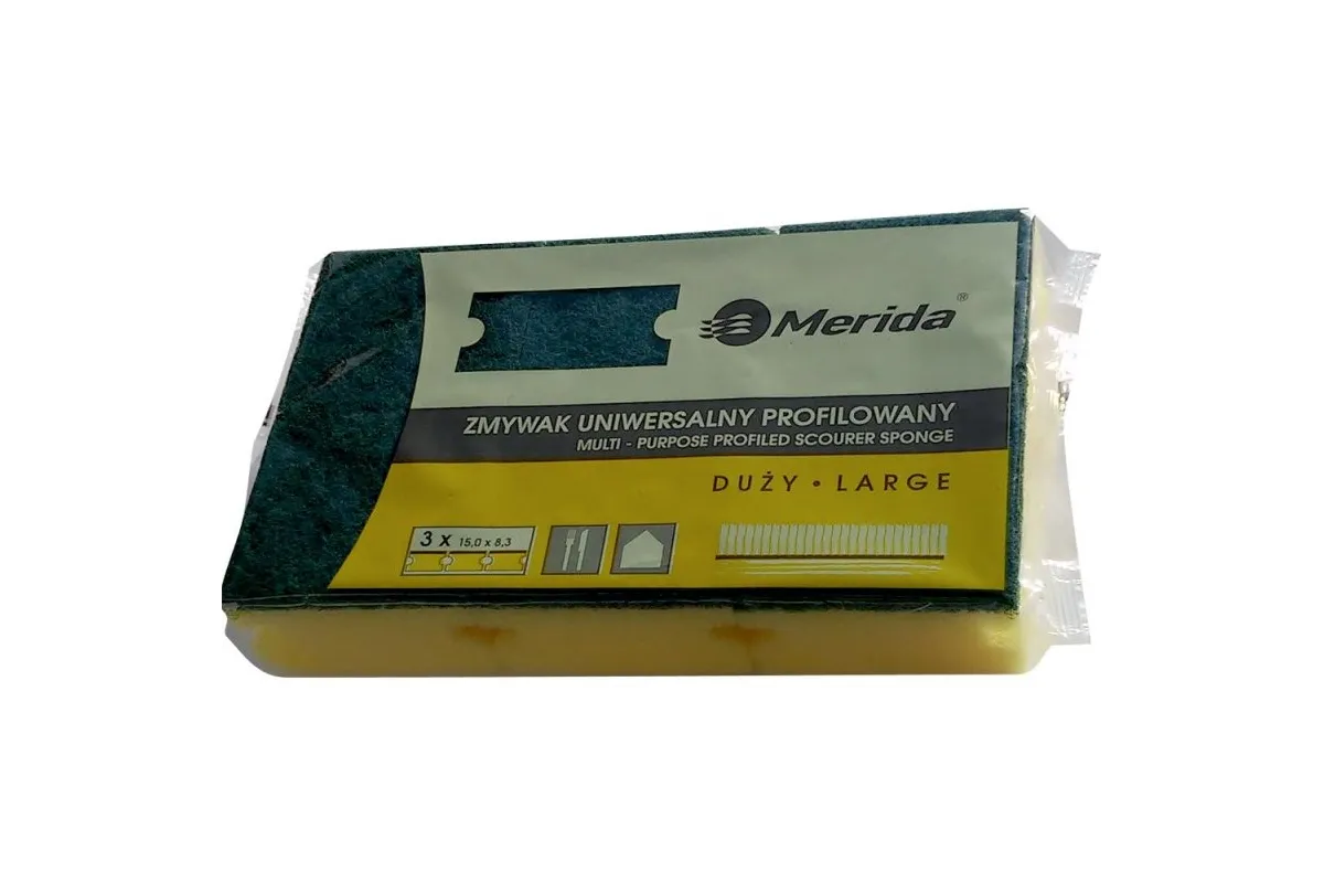ZMYWAK UNIWERSALNY PROFILOWANY DUŻY, OPAKOWANIE 3 SZT. MERIDA SRH001