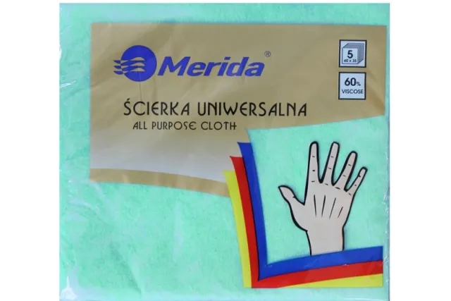 ŚCIERKA UNIWERSALNA ZIELONA, PACZKA 5 SZT. MERIDA SRL003