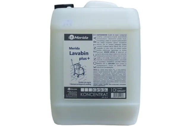 Merida Lavabin Plus środek do mycia i pielęgnacji podłóg zabezpieczonych powłoką ochronną, karnister 10 l NMS607
