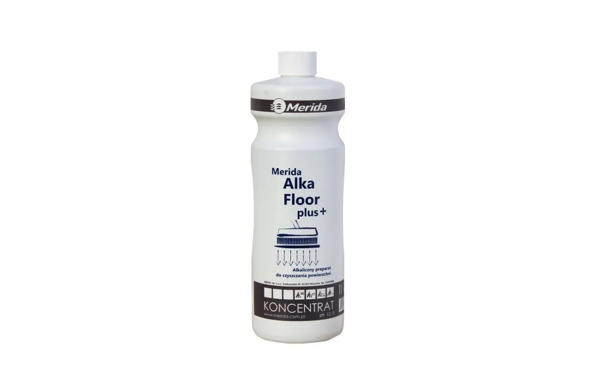 MERIDA ALKAFLOOR PLUS 1 L, ŚRODEK ALKALICZNY DO CZYSZCZENIA GRESU I PŁYTEK ANTYPOŚLIZGOWYCH MERIDA NMS112