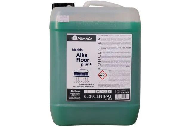 MERIDA ALKAFLOOR PLUS 10 L, ŚRODEK ALKALICZNY DO CZYSZCZENIA GRESU I PŁYTEK ANTYPOŚLIZGOWYCH MERIDA NMS612
