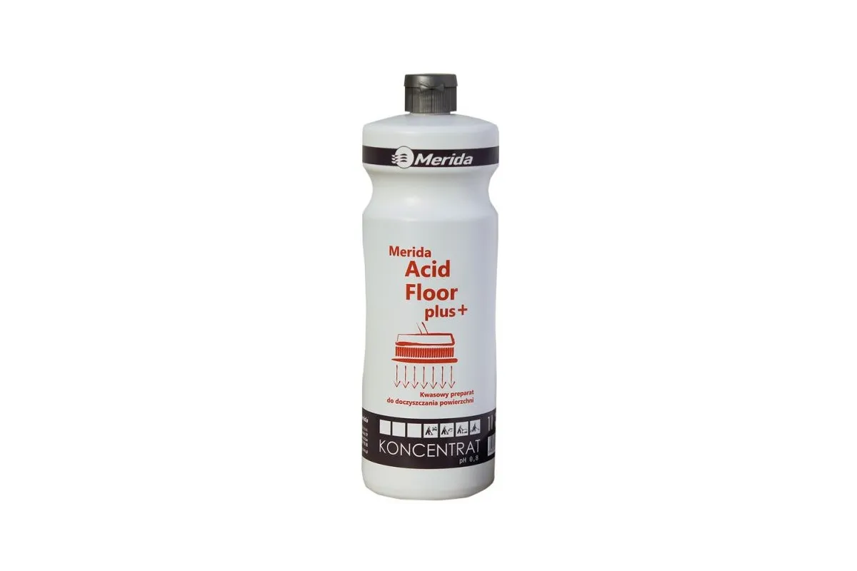 MERIDA ACIDFLOOR PLUS 1 L, ŚRODEK KWASOWY DO CZYSZCZENIA GRESU I PŁYTEK ANTYPOŚLIZGOWYCH MERIDA NMS113