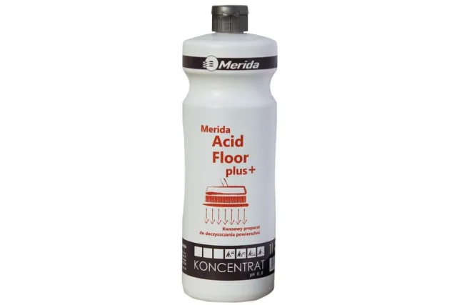 MERIDA ACIDFLOOR PLUS 1 L, ŚRODEK KWASOWY DO CZYSZCZENIA GRESU I PŁYTEK ANTYPOŚLIZGOWYCH MERIDA NMS113