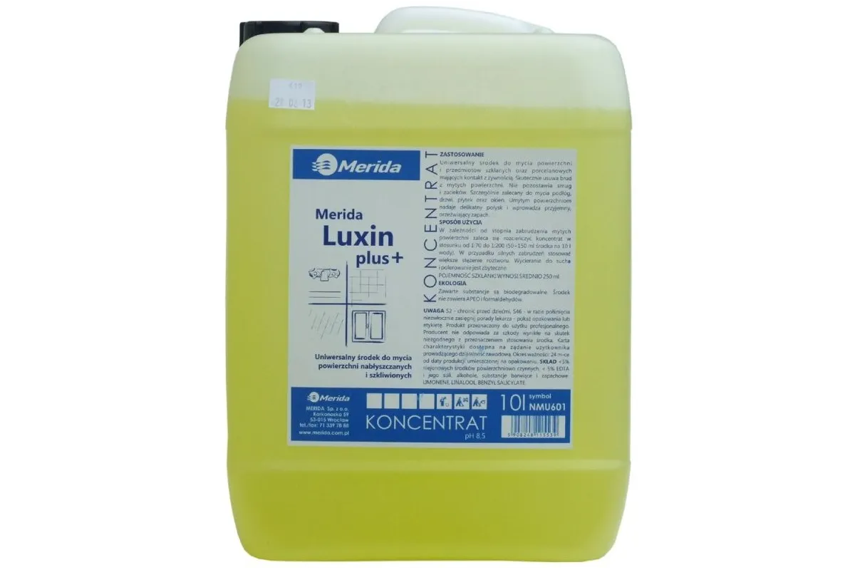 Merida Luxin Plus uniwersalny środek do mycia powierzchni nabłyszczanych i szkliwionych, karnister 10 l NMU601