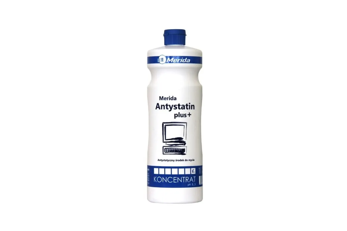 MERIDA ANTYSTATIN PLUS + do mycia powierzchni z tworzyw sztucznych, butelka 1 litr