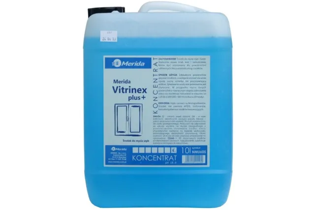MERIDA VITRINEX PLUS + środek do mycia szyb i powierzchni szklanych, karnister 10 litrów NMU605