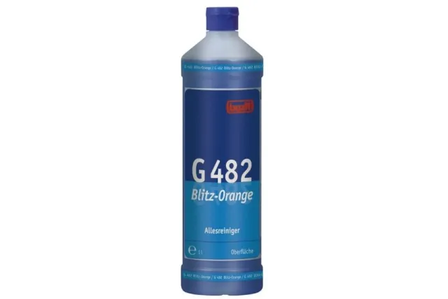 G482 BLITZ-ORANGE środek do codziennego mycia materiałów, nawierzchni i podłóg odpornych na działanie wody 1 litr NBU109
