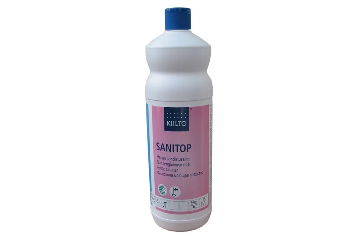 Sanitop - kwaśny preparat do bieżącej pielęgnacji urządzeń sanitarnych, butelka 1 l F603