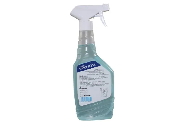 MERIDA SUPER BŁYSK PŁYN DO CZYSZCZENIA POWIERZCHNI WODOODPORNYCH 500 ML, BUTELKA ZE SPRYSKIWACZEM NMU001