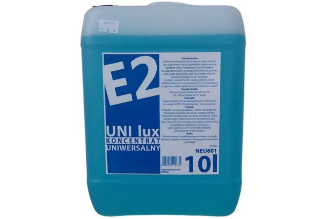 E2 UNI LUX uniwersalna mieszanina do mycia wszelkich twardych powierzchni ponadpodłogowych MERIDA NEU601