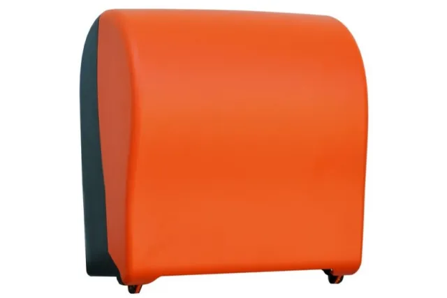 MECHANICZNY PODAJNIK RĘCZNIKÓW W ROLACH MERIDA UNIQUE SOLID CUT ORANGE LINE CUO302