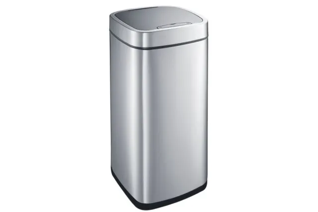 KOSZ AUTOMATYCZNY SENSOR, BEZDOTYKOWY, KWADRATOWY, STAL MATOWA 21 L MERIDA KIM505
