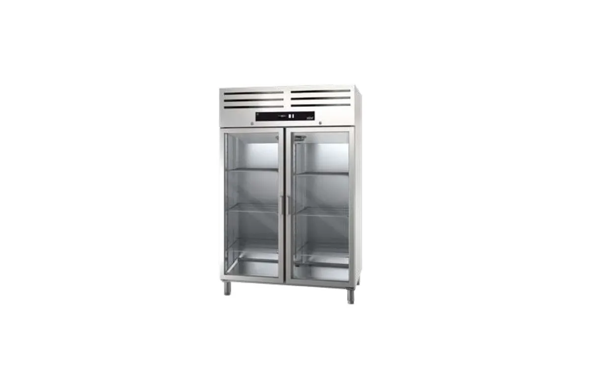 SZAFA CHŁODNICZA DWUDRZWIOWA Z DRZWIAMI SZKLANYMI 1400 L GN 2/1 ASBER GCPZ-1402 GLASS GREEN LINE